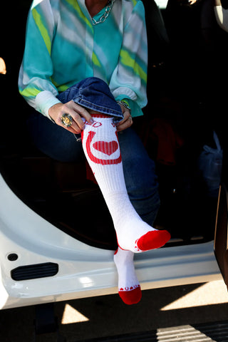 Lucky Hearted Boot Sock By Lucky Chuck