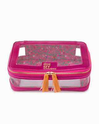 Metallic Pink Tile Mahjong Storage Bag by Oh My Mahjong