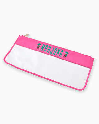 Pink Monkey Mahjong Storage Bag