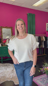 Ivory Essentials Round Neck Top