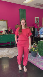 Coral Essentials Round Neck Top
