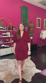 Maroon Essentials Shortsleeve Dress