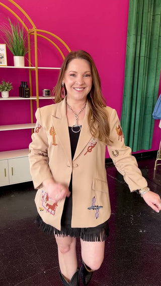 Rodeo Nights Tan Blazer