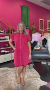 Annie Washed Red Denim Dress