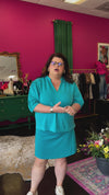 Turquoise Essentials Puff Sleeve Top