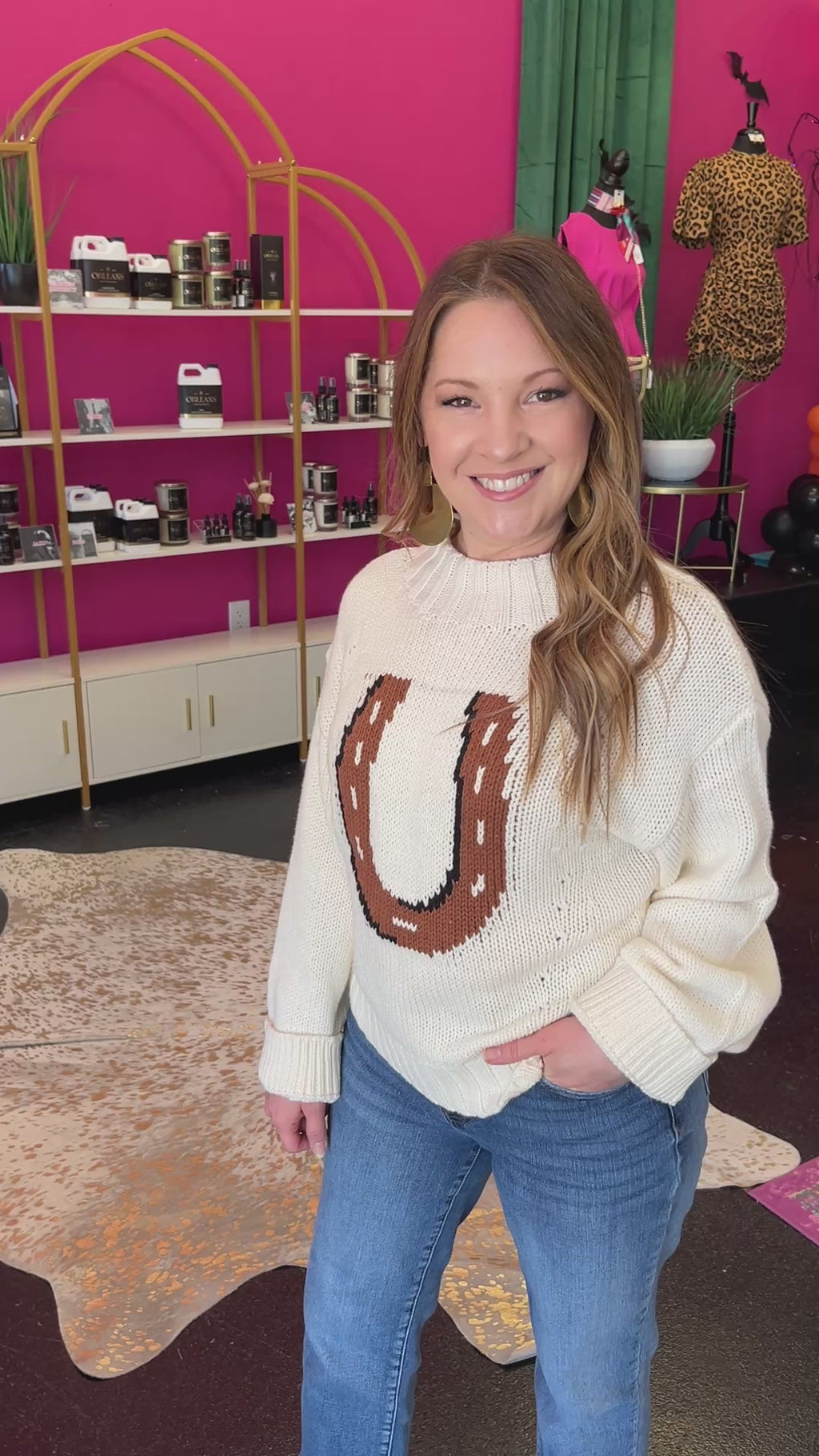 Ivory Horseshoe Sweater