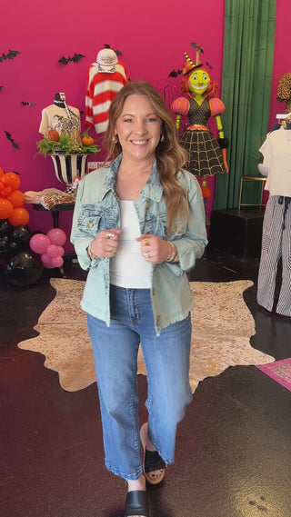 Welcome to the Jungle Denim Scarf Shajacket