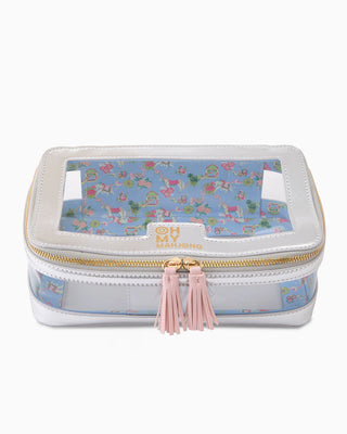 Metallic Silver Tile Mahjong Storage Bag by Oh My Mahjong