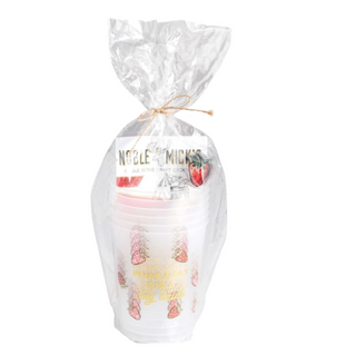 Strawberry Daiquiri Cocktail Cups & Mix Set
