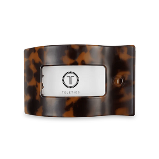 Tortoise Medium Flat Rectangle Teleties Clip