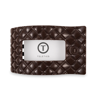 Truly Taupe Quilted Large Flat Rectangle Teleties Clip