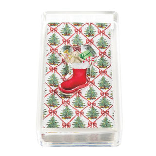 Stocking Acrylic Guest Towel Caddy Set