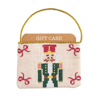 Nutcracker Needlepoint Gift Card Pouch