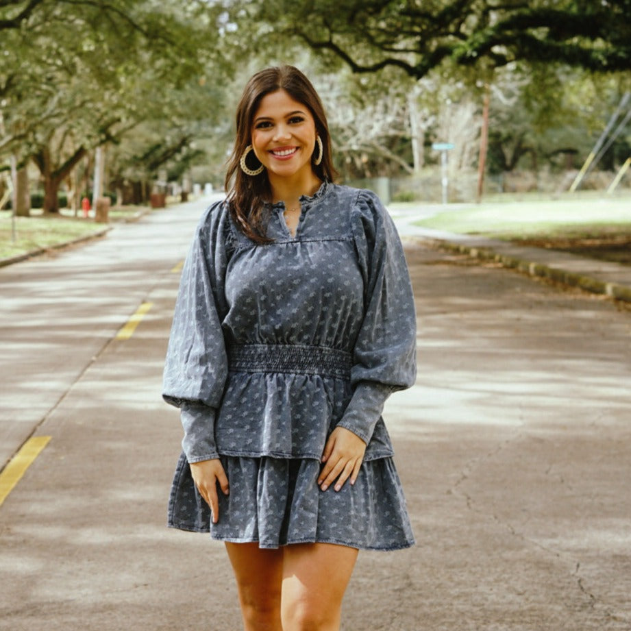 Denim bling dress hotsell