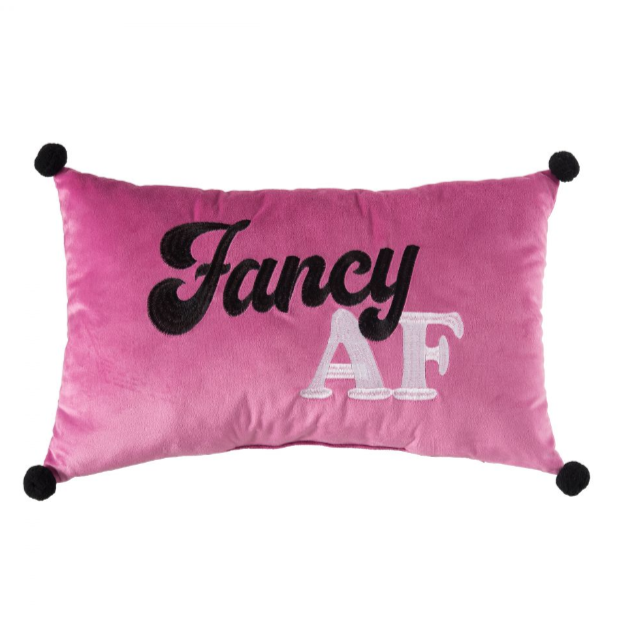 Fancy AF Pink Velvet Pillow